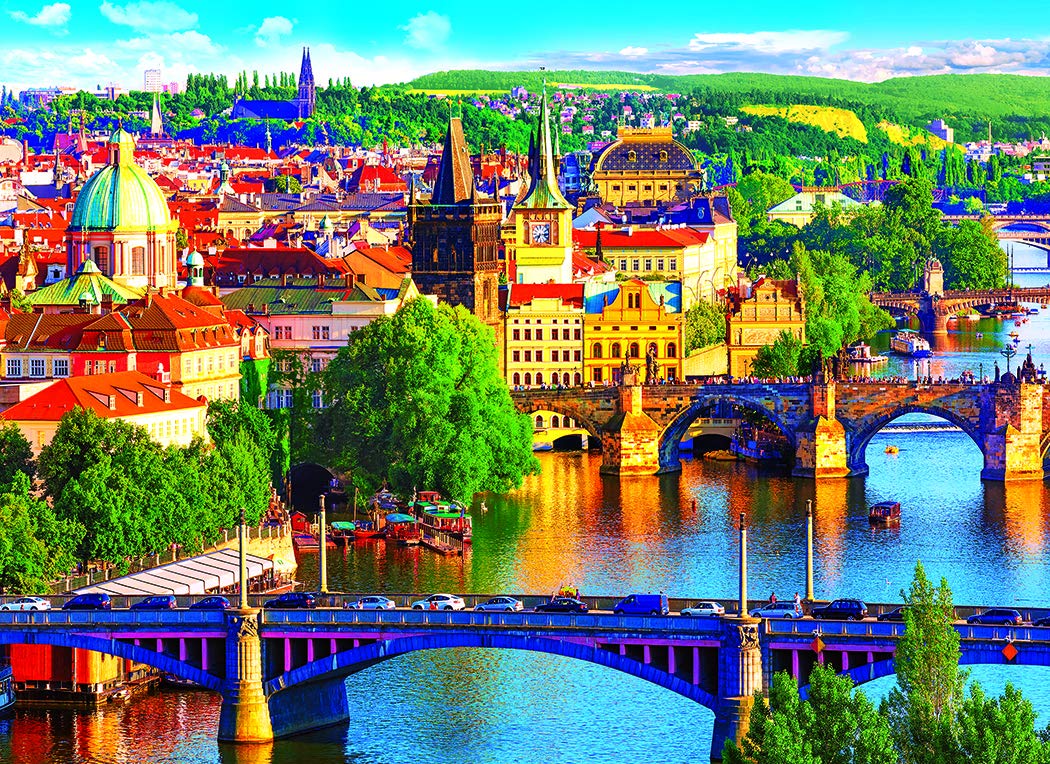 Amazon.com: RoseArt - Kodak Premium - Scenic Old Town Bridges Over
